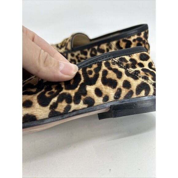 Sam Edelman Lorraine Women's Sz 5.5 Leather Bit Slip-On Loafers LEOPARD - Picture 6 of 9